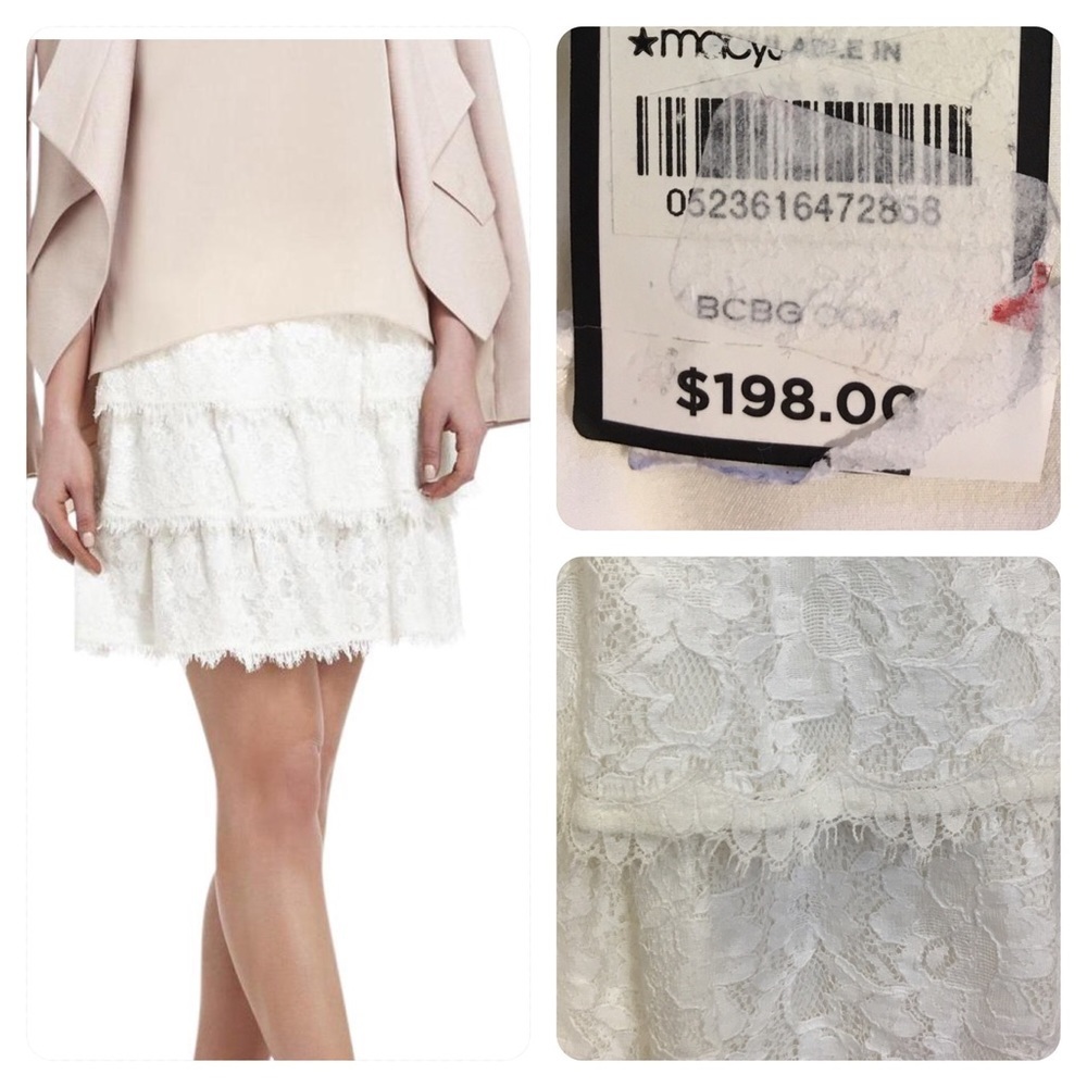 NWT! BCBGMAXAZRIA Off White Justina Miniskirt